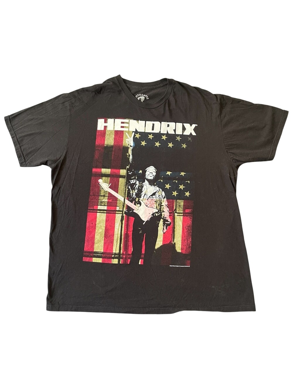 Jimi Hendrix Graphic Band T-Shirt Authentic Hendrix XXL Black 2XL Rock & Roll